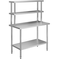 Helloshop26 - 120x60x150 cm acero inoxidable - Worktable