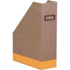 Rhodia Orange Faux Leather Magazine Rack - Document Holder
