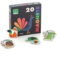 Vilac - 20 Magneten Dieren Regenboog - Magnet Speelgoed