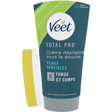 Crème dépilatoire Veet Sensitive pour la douche - 150ml - Publicité
