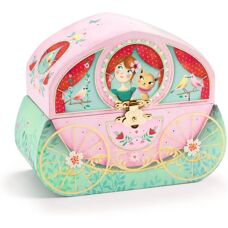 Djeco Carriage Ride Music Box - Princess & Cat - Wooden