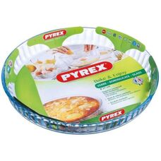 Plat à gratin rond en verre Pyrex - 27cm Tarte Flan