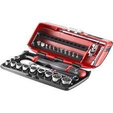Set de 28 piezas de vasos y bits Facom - 1/4" y variantes