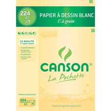 Papier d'art Canson 10 Feuilles - Grain Fin A3 Blanc - Publicité