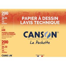 Canson Vitt Teckningspapper - 240x320mm - Paket med 12