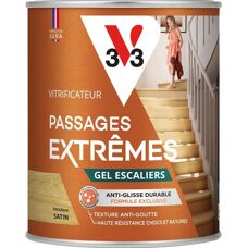 V33 Vernis en gel pour escaliers Finition satinée - Protection du bois - Publicité