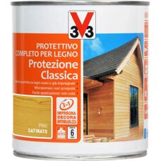 V33 Impregnante Completo per Legno Finitura Satinata 0,75L