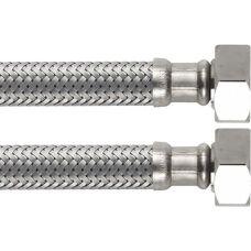 Tuyau Flexible Boutte - 15x21 - 50 cm - Chrome