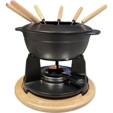 Baumalu Fondue set in matzwart gietijzer - Complete set