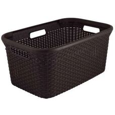 Curver 45L Wäschekorb - Offenes Flechtmuster im Rattan-Stil