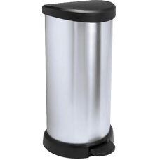 Curver Metall-Effekt Pedal Mülleimer (40 L) - 40 L Metall