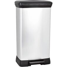 Curver Deco Pedal Abfalleimer 50L Silber - Mülleimer