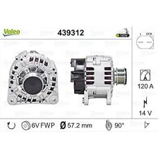 Valeo Alternator 120A - 14V - Fits Audi, Ford - Original