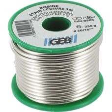 GEB Fil étain/cuivre - 100g - Sans plomb - EN ISO 3677 - Publicité