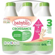 Lait de vache biologique Babybio pour bébés 10 mois à 3 ans - Lait de suite - Publicité