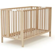 Lit Bébé Pliant en Bois AT4 - Professionnel, 60x120cm - Publicité