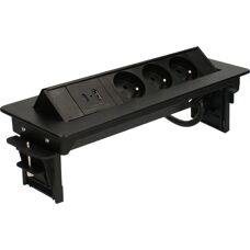 Arlux Lighting - Multiprise pivotante - 3 Prises + 1 USB + 1 USB-C - Noir - Publicité