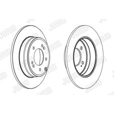 JURID 562849JC Remschijf - Hyundai/Kia Volledig gecoat
