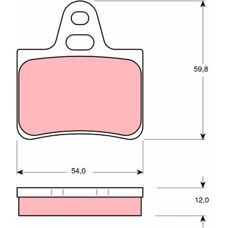 TRW GDB146 Brake Pad Kit - Disc Brake Compatible - 4 Pieces
