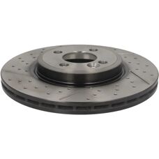 TRW Disco freno - Scanalato Perforato - 294mm - 20.4mm Min - Nero