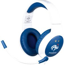 Konix FFF Cuffia con filo Bandana Gaming Blu, Bianco - Cuffia