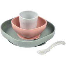 BEABA 913507 Set Pappa in Silicone per Bambini - Eucalipto