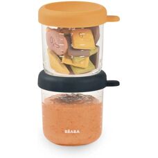 Beaba Kompakte Baby-Nahrungsbehälter - 2x250ml Glasgläser