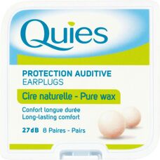 Protecții pentru urechi din ceară naturală Quies - Reducere zgomot 27dB - 8 Părți