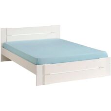 Lit adulte blanc et brillant 140 x 190 cm - Parisot - Publicité