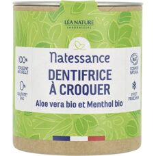 Dentifrice Croquant Aloe Vera Menthol Natessance - 80 Comprimés - Publicité