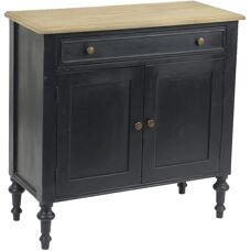 Buffet en Bois Naturel et Noir Amadeus 80x35 cm - Moderne & Traditionnel - Publicité