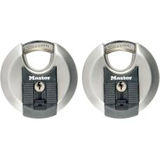 Master Lock M40EURT Stainless Steel Discus Padlock - 2 pcs