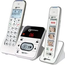 Téléphone sans fil senior Geemarc avec touches photo - Publicité