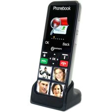 Téléphone Senior Geemarc - Bouton SOS, Compatible Appareils Auditifs - Noir - Publicité
