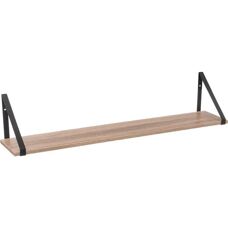 Northix Wandplank - Natuurlijk Hout & Zwart Ijzer - 78cm