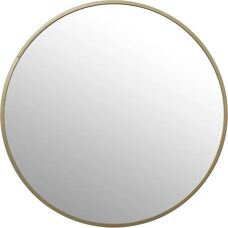 Atmosphera Gold Round Mirror - 38cm Modern Wall Decor