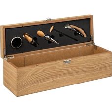 Secret de Gourmet Wijnaccessoires - 5 Stuks, Houten Doos