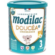 Marque Modilac Doucea 3 Croissance - Lait en poudre pour bébé - 12-36 mois - Publicité