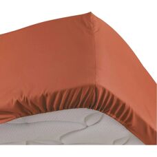 Douceur d intérieur Red Percaline Fitted Sheet - 140x190 cm