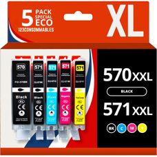 Pack de Cartouches d'Encre Canon PGI-570 XL / CLI-571 XL - Grande Capacité - Publicité