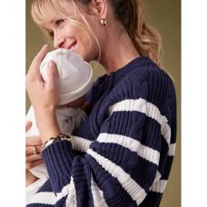 ENVIE DE FRAISE - Navy - Striped - Maternity Sweater