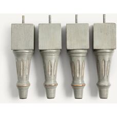 AM.PM Pieds de Lit - Pack de 4 - Gris - Pieds de Lit