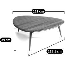 Am.pm Mesa de Centro Nogal - Madera Maciza, Ligera, FSC