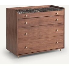 AM.PM Noham Cómoda de nogal y mármol ámbar - Sideboard
