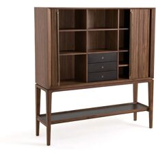 Am.pm Grand Buffet - Noyer Cuir Rangement Luxueux