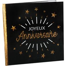 Générique Joyeux Anniversaire Noir 20P - Livre d'Or - Publicité