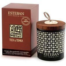 Esteban Teck & Tonka Candle - Parfum épicé chaud - Bougie