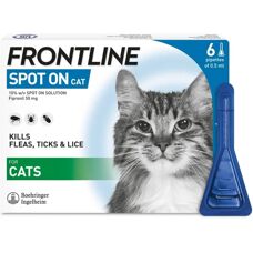 Frontline Flea and Tick Treatment for Cats - 6 Pack