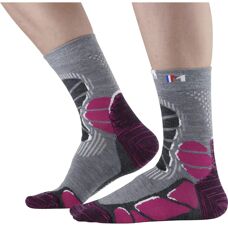 Monnet Mid Trek Extra Light - Chaussettes de randonnée roses - Femmes & Hommes - Publicité