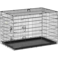 PawHut Cage pour chien - Transport pliante en acier sécurisé 92x57x62.5cm - Publicité